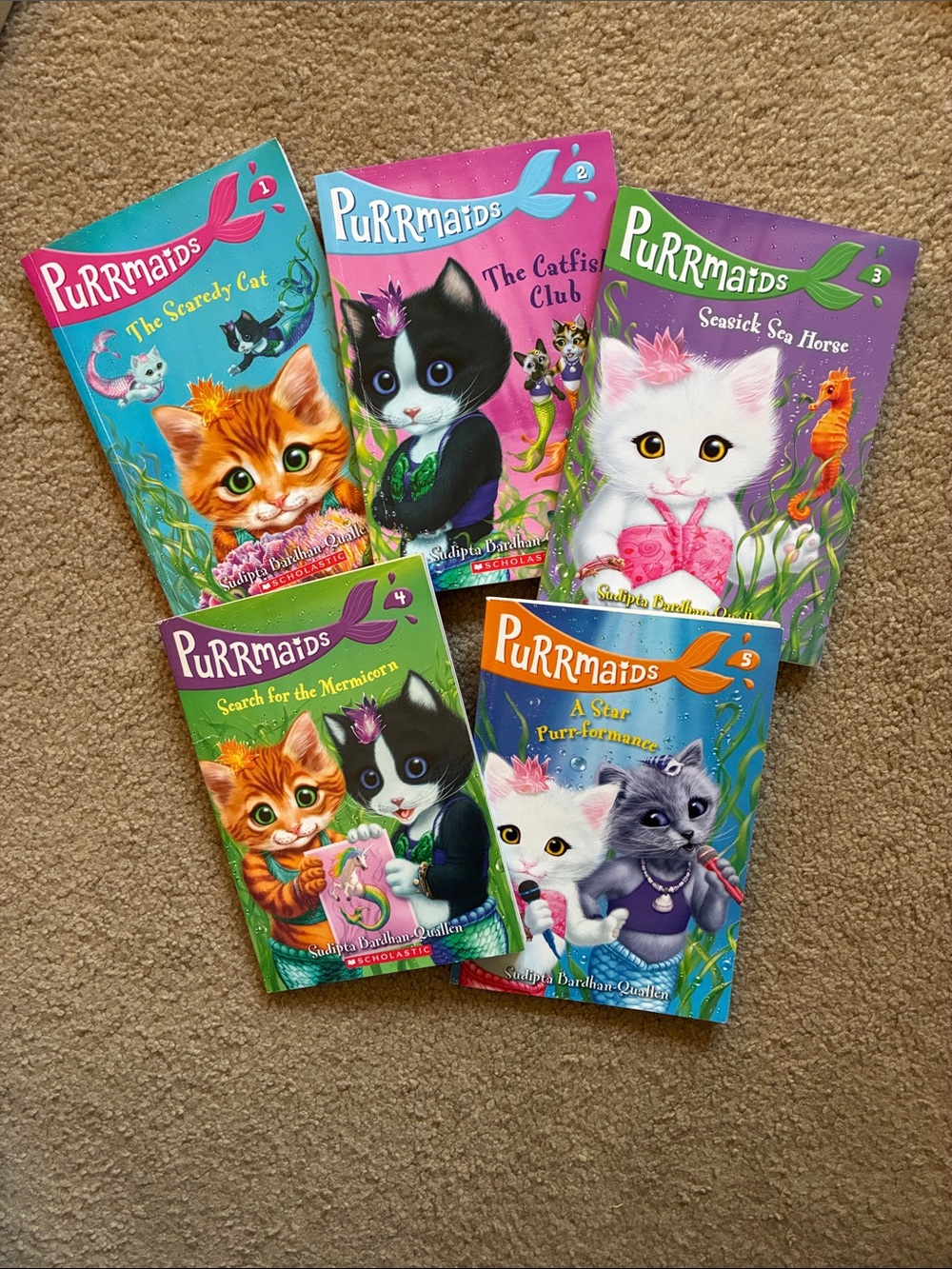 Purrmaids Books - Series 1-5 - By Sudipta Bardhan-Quallen